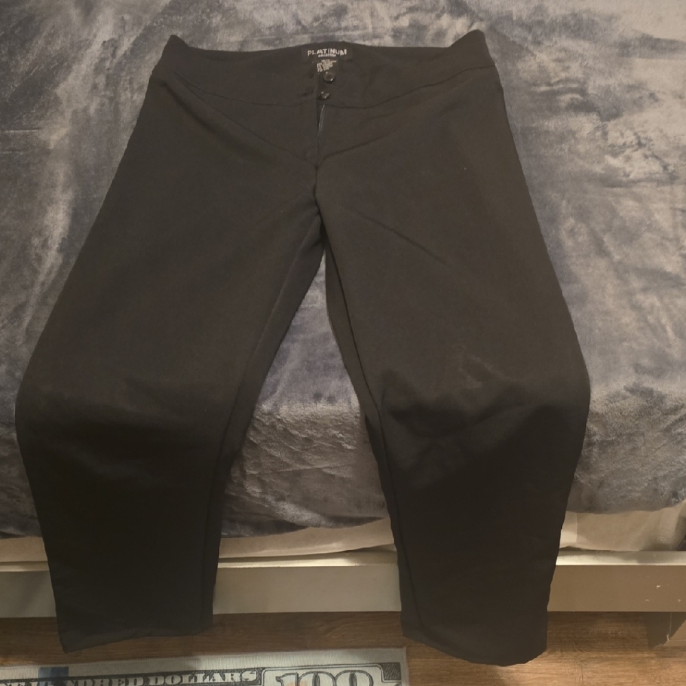 Black Straight Leg Women's Pants